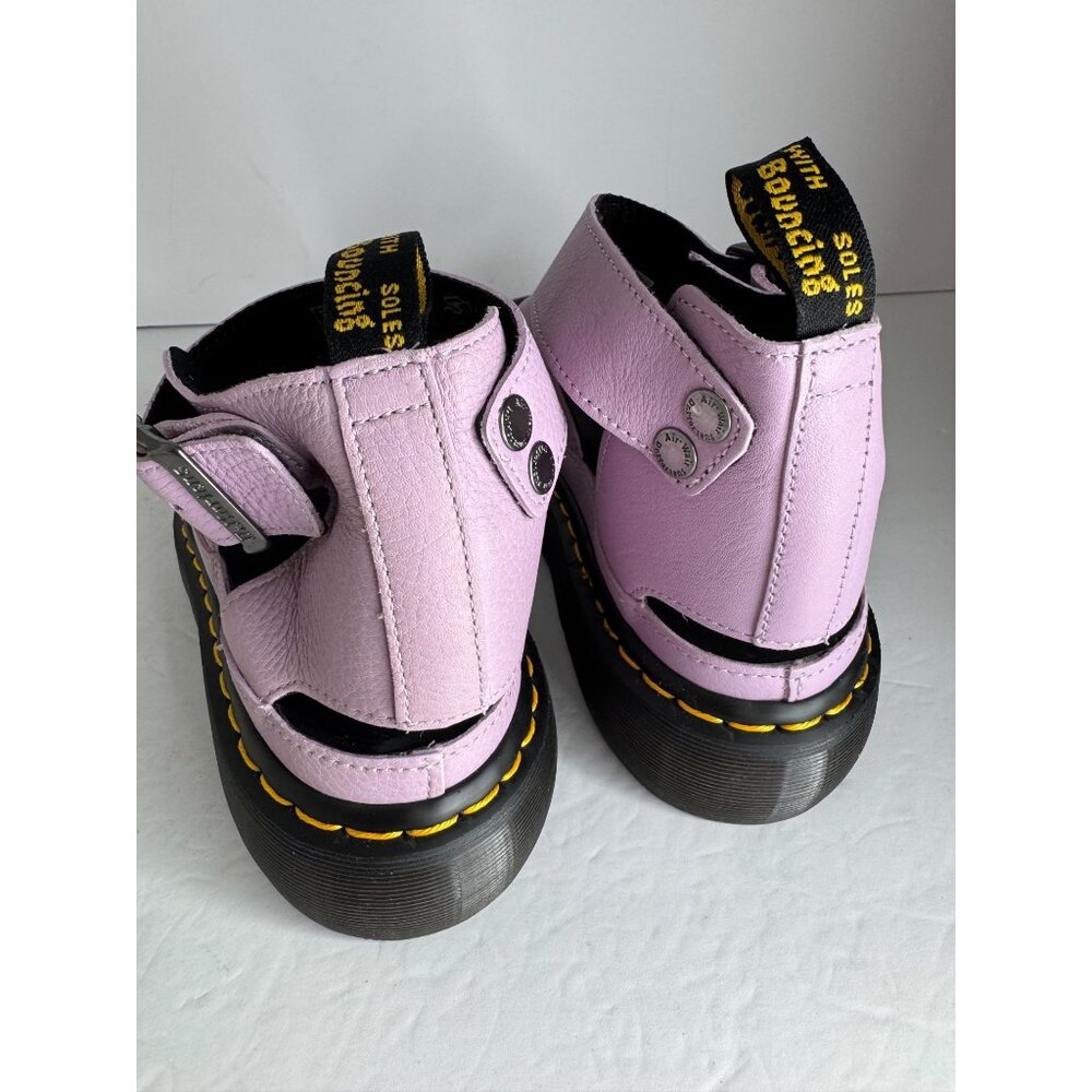 Doc Dr. Martens Clarissa II Platform Strap Sandals Lilac Leather EU 42 US 10 NEW - Picture 4 of 5